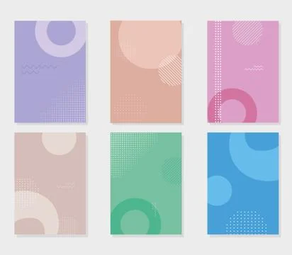 Set abstract vector color geometric background Stock Illustration