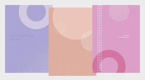 Set abstract vector color geometric background Stock Illustration