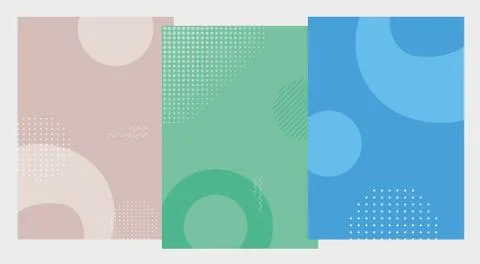 Set abstract vector color geometric background Illustrazione stock