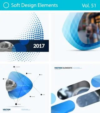 Set of Abstract vector design elements for graphic layout. Modern business Stock Illustration