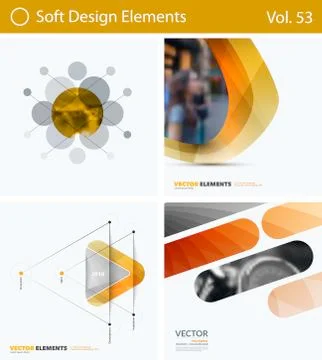 Set of Abstract vector design elements for graphic layout. Modern business Stock Illustration