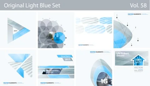 Set of Abstract vector design elements for graphic layout. Modern business Stock Illustration