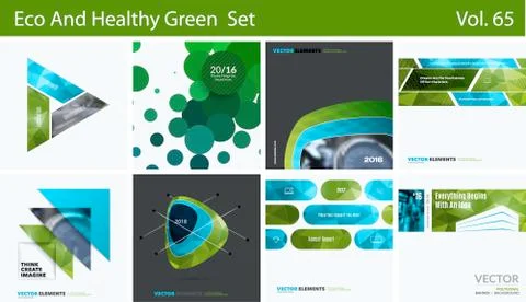 Set of Abstract vector design elements for graphic layout. Modern business Illustrazione stock