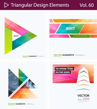Set of Abstract vector design elements for graphic layout. Modern business Stock Illustration