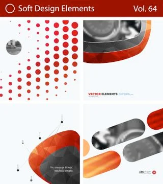 Set of Abstract vector design elements for graphic layout. Modern business Illustrazione stock