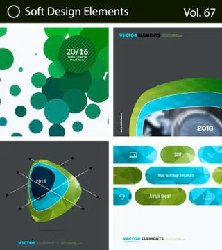 Set of Abstract vector design elements for graphic layout. Modern business Stock Illustration