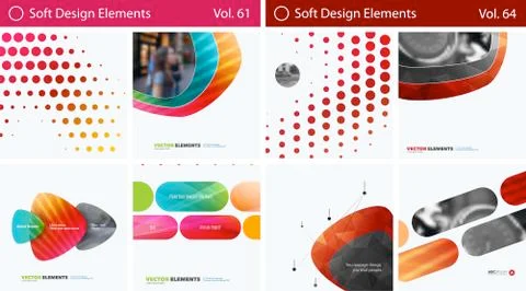 Set of Abstract vector design elements for graphic layout. Modern business Illustrazione stock