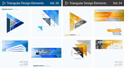 Set of Abstract vector design elements for graphic layout. Modern business Stock Illustration