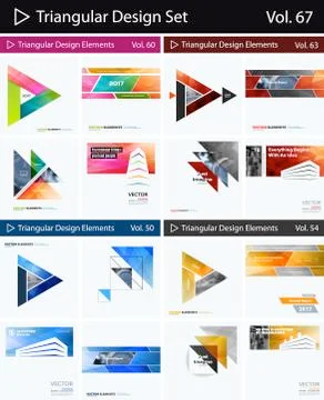 Set of Abstract vector design elements for graphic layout. Modern business Stock Illustration
