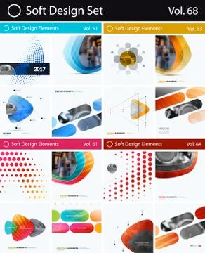 Set of Abstract vector design elements for graphic layout. Modern business 스톡 일러스트