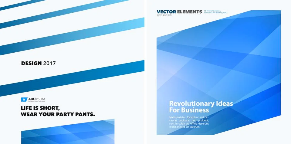 Set of Abstract vector design elements for graphic layout. Modern business Stock Illustration