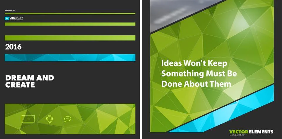 Set of Abstract vector design elements for graphic layout. Modern business Illustrazione stock