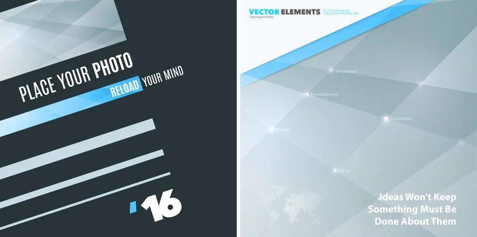 Set of Abstract vector design elements for graphic layout. Modern business Illustrazione stock