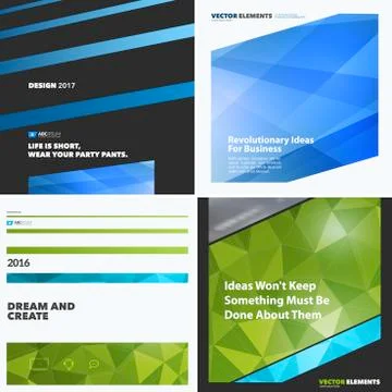 Set of Abstract vector design elements for graphic layout. Modern business Illustrazione stock