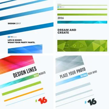 Set of Abstract vector design elements for graphic layout. Modern business イラスト素材