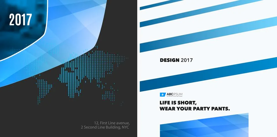 Set of Abstract vector design elements for graphic layout. Modern business Stock Illustration