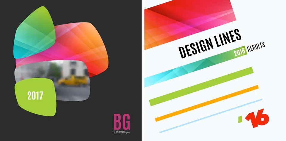 Set of Abstract vector design elements for graphic layout. Modern business 스톡 일러스트