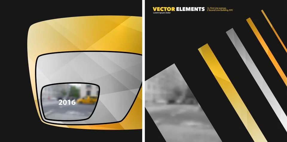 Set of Abstract vector design elements for graphic layout. Modern business Stock Illustration