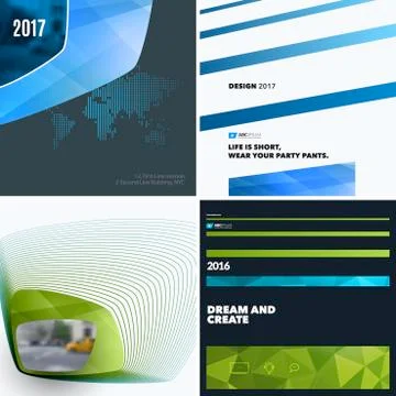 Set of Abstract vector design elements for graphic layout. Modern business Stock Illustration