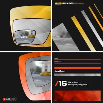 Set of Abstract vector design elements for graphic layout. Modern business Ilustración de archivo
