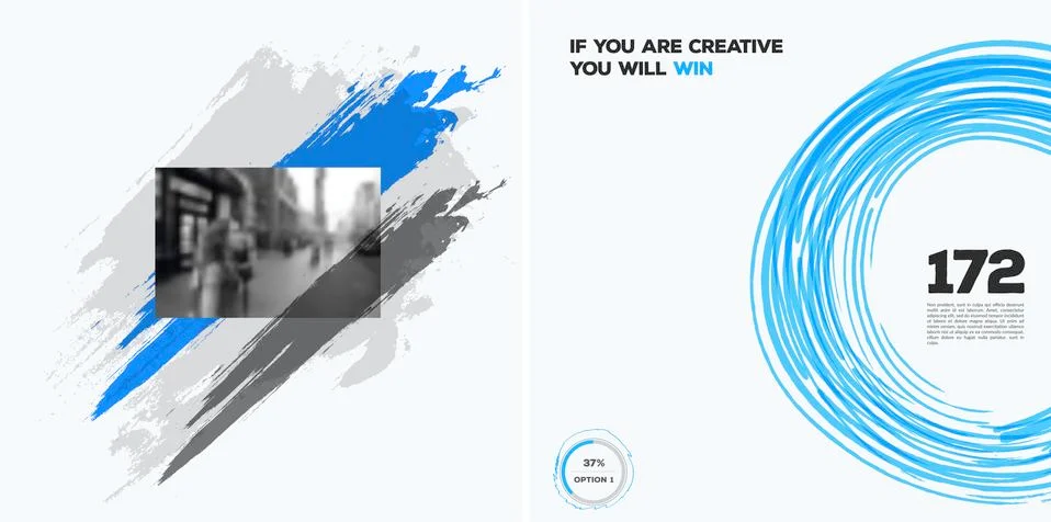 Set of abstract vector design elements for graphic poster Stock Illustration