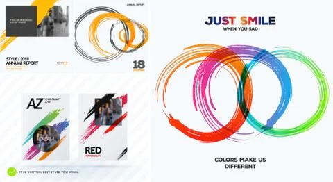 Set of abstract vector design elements for graphic poster Illustrazione stock