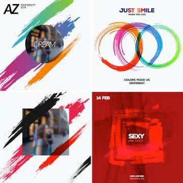 Set of abstract vector design elements for graphic poster Stock Illustration