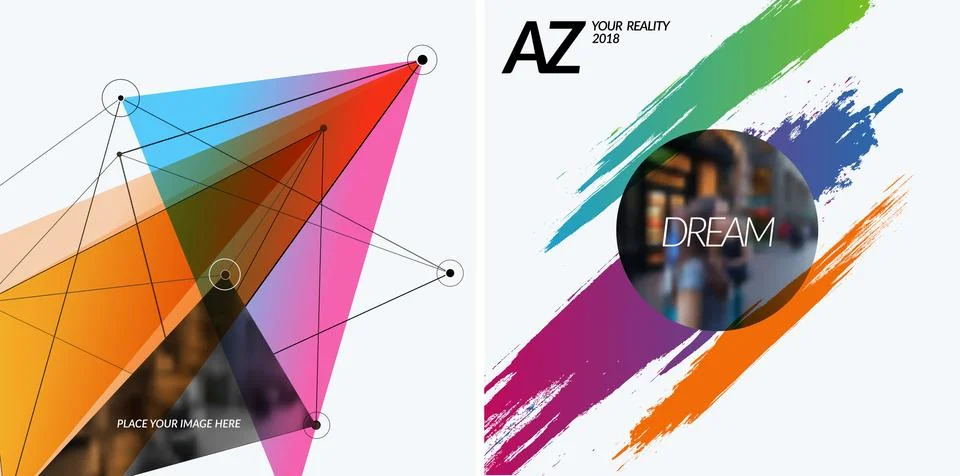 Set of abstract vector design elements for graphic template. イラスト素材