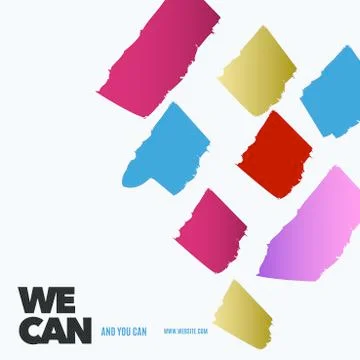 Set of abstract vector design elements for graphic template Stock Illustration