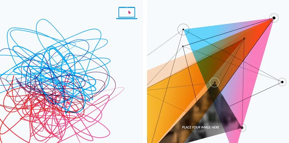 Set of abstract vector design elements for graphic template Stock Illustration