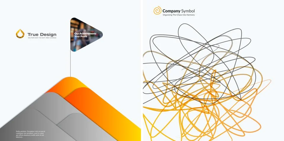 Set of abstract vector design elements for graphic template Stock Illustration