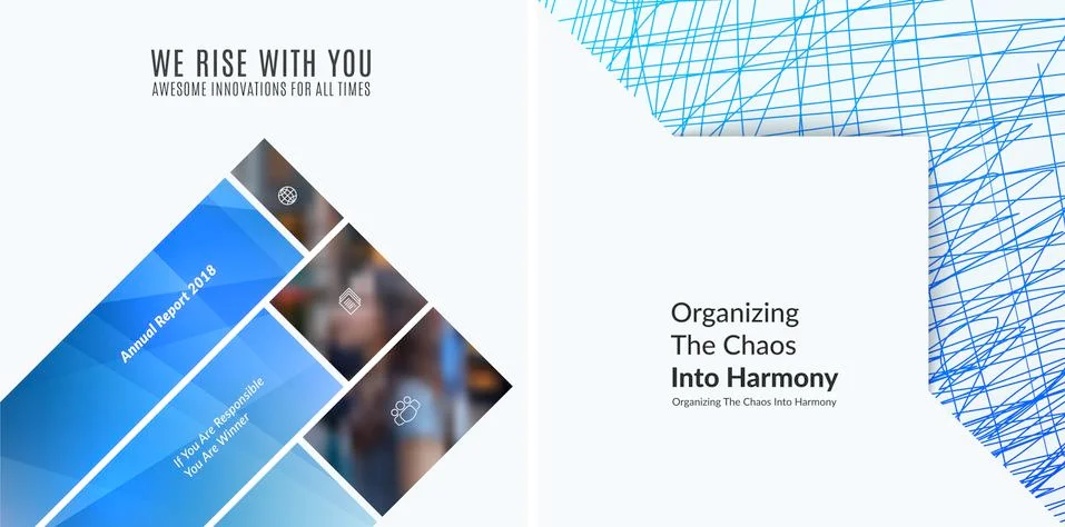 Set of abstract vector design elements for graphic template 스톡 일러스트