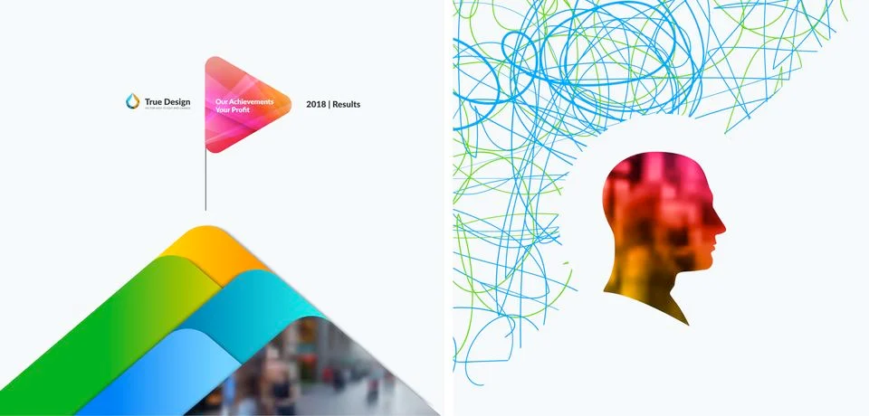 Set of abstract vector design elements for graphic template イラスト素材