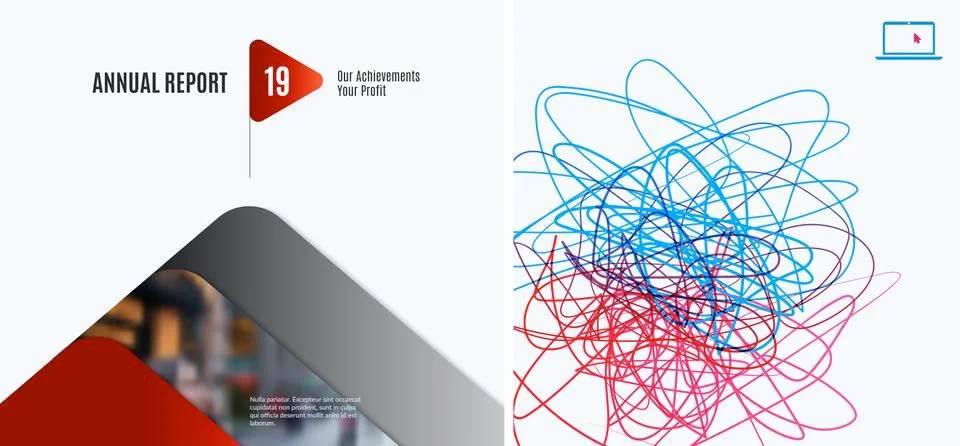 Set of abstract vector design elements for graphic template Stock Illustration