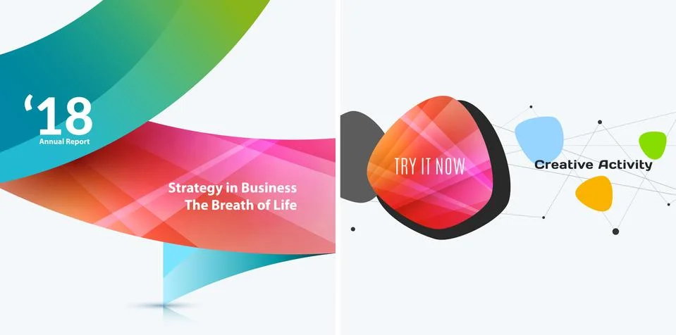 Set of abstract vector design for graphic template. Stock Illustration