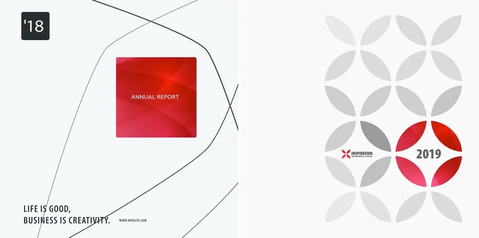 Set of abstract vector design for graphic template. Creative modern business Stock Illustration