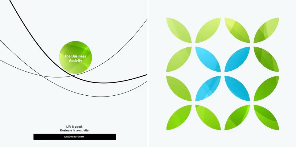 Set of abstract vector design for graphic template. Creative modern business Stock-Illustration