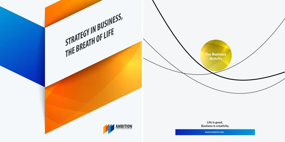 Set of abstract vector design for graphic template. Creative modern business Stock Illustration