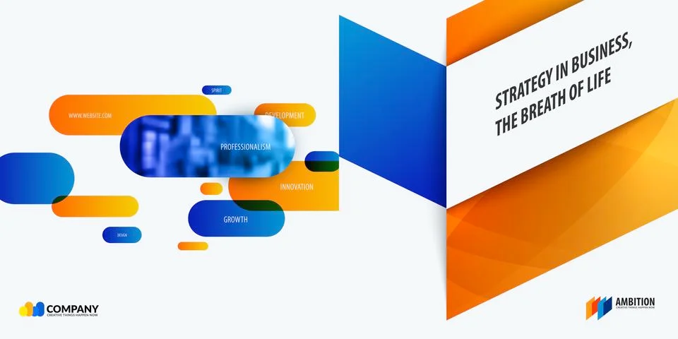 Set of abstract vector design for graphic template. Creative modern business Illustrazione stock