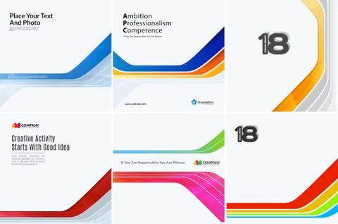 Set of abstract vector design for graphic template. Creative modern business Stock-Illustration