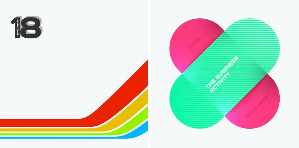 Set of abstract vector design for graphic template. Creative modern business Illustrazione stock