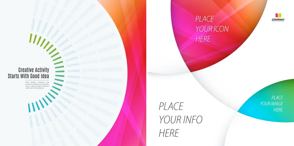 Set of abstract vector design for graphic template. Creative modern business Stock Illustration