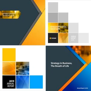 Set of abstract vector design for graphic template. Creative modern business Stock Illustration