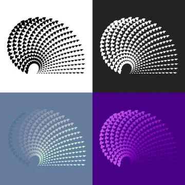 Set of abstract vector geometric elements Stock Illustration