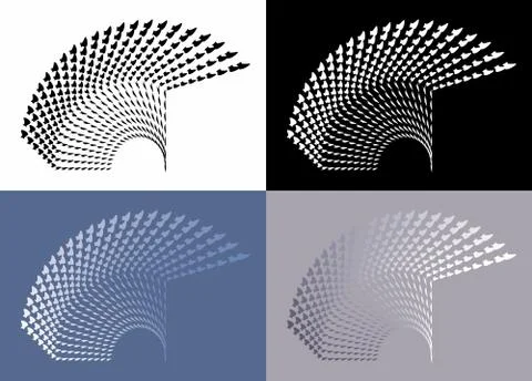 Set of abstract vector geometric elements Illustrazione stock