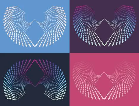 Set of abstract vector geometric elements Stock Illustration