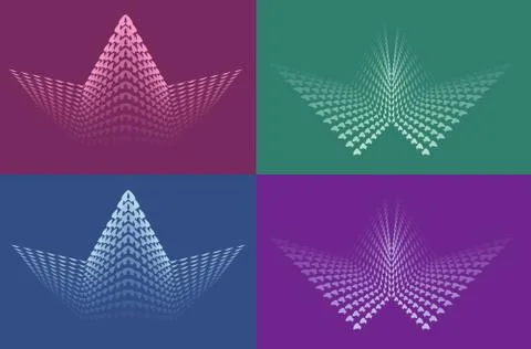 Set of abstract vector geometric elements Stock Illustration