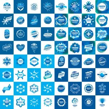 Set of abstract vector logos Stock Illustration