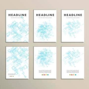 Set abstract vector pattern background Stock Illustration