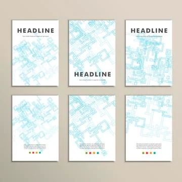 Set abstract vector pattern background Stock Illustration